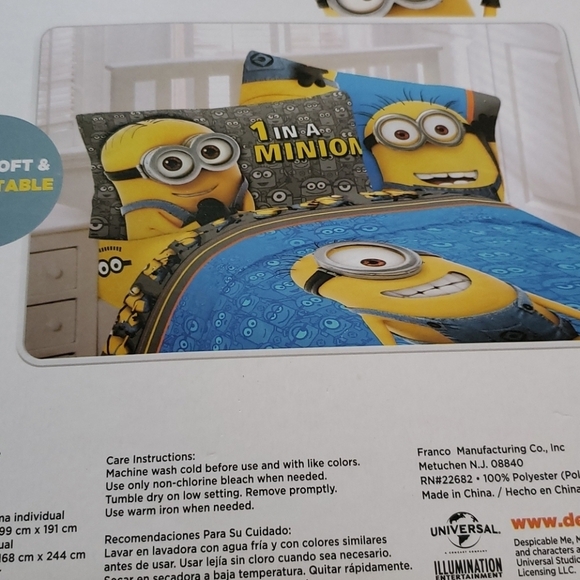 DESPICABLE Me twin sheets - Picture 3 of 3